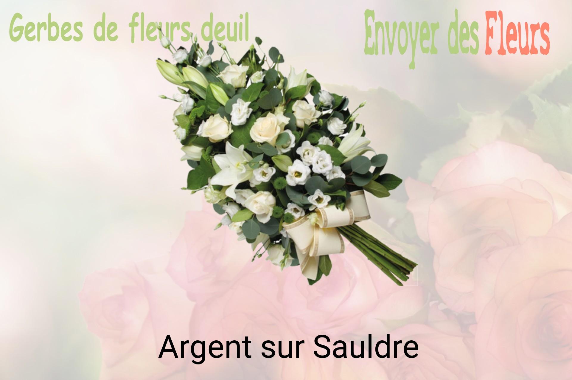 Gerbe de fleurs de deuil livrée à Argent-sur-Sauldre